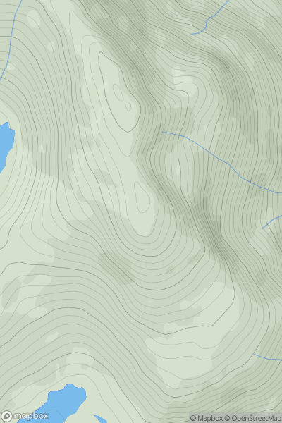 Thumbnail image for Black Crag [Lake District C&W] [NY165101] showing contour plot for surrounding peak